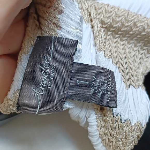 Travelers by Chico tan white diagonal stripe top - Picture 4 of 5
